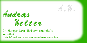 andras welter business card